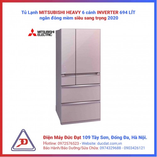 Tủ lạnh 6 cánh Mitsubishi Electric MR-WX70C-F-V 694 Lít Tủ lạnh 6 cánh Mitsubishi Electric MR-WX70C-F-V 694 Lít